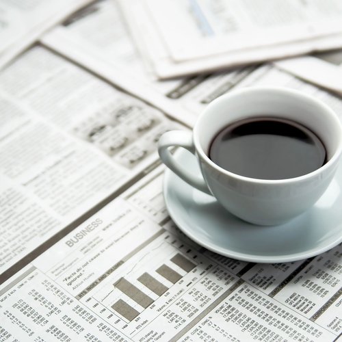 coffee on newspaper - bobbiejoes